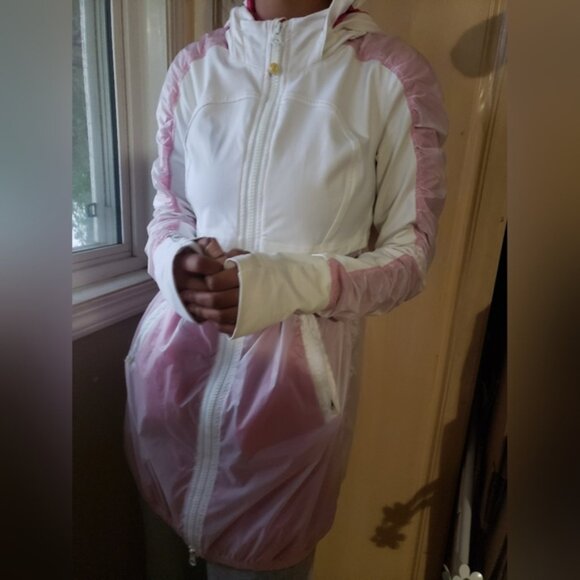 Lululemon Windbreaker Womens Pink and White Ja ket Size 6 - Picture 12 of 13